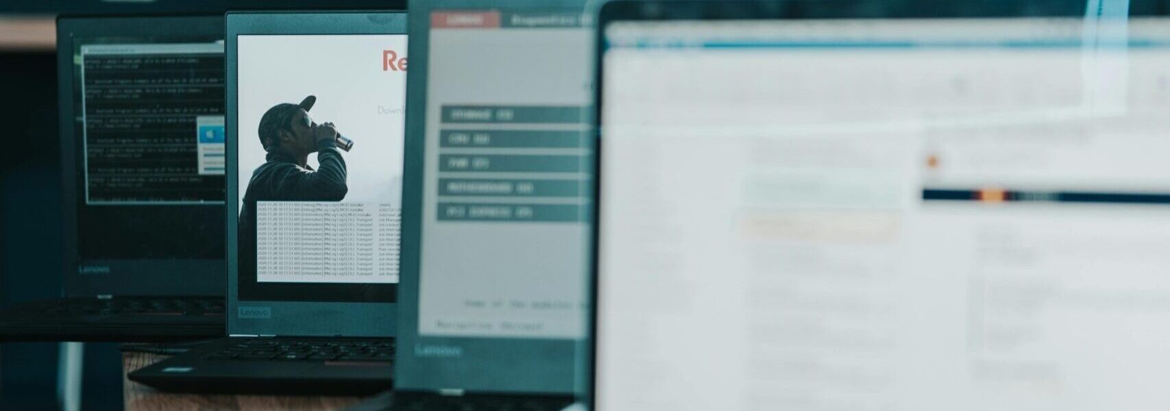 Portátiles en red con datos abiertos.